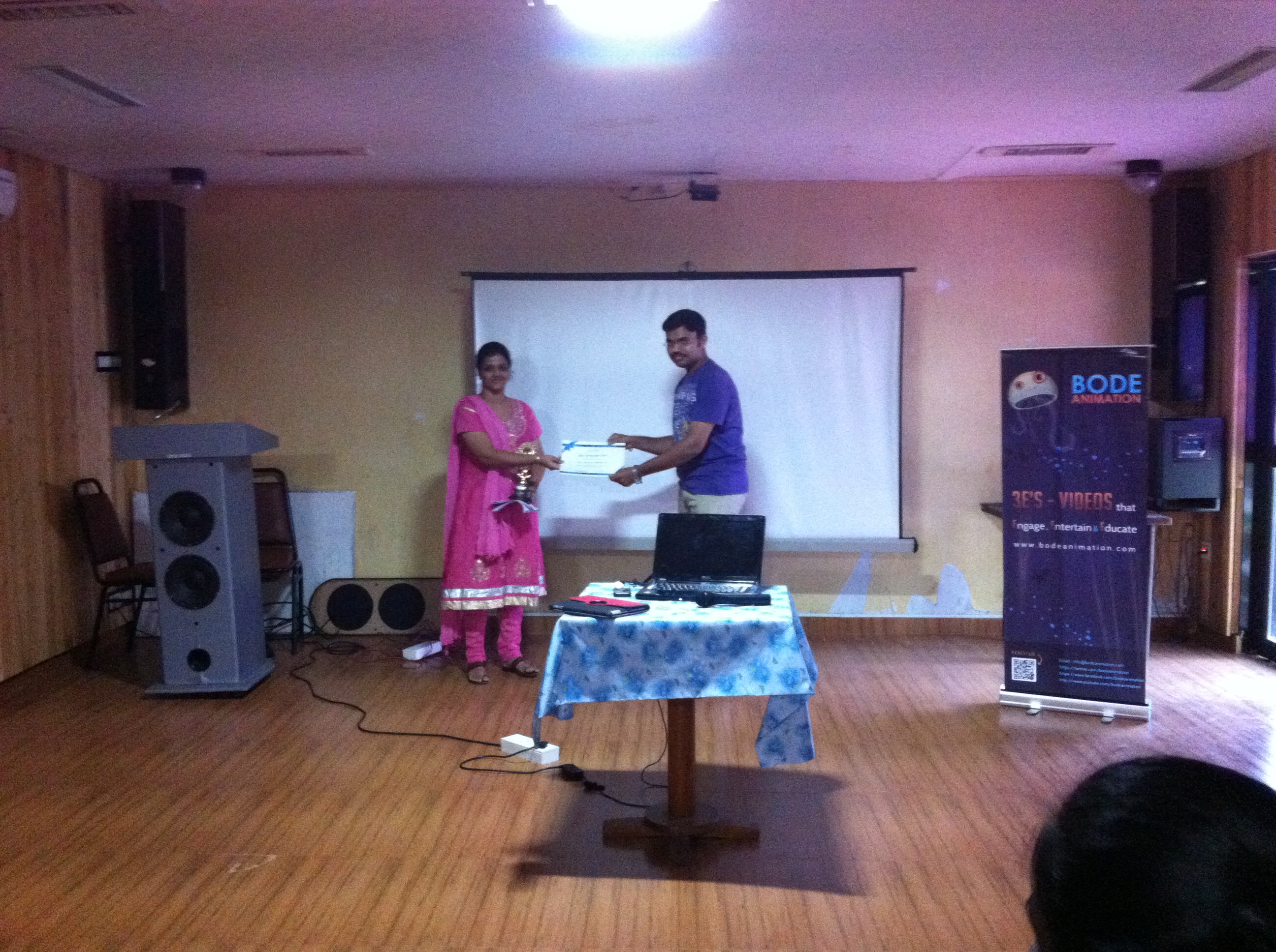 Mr. Loganathan K has handover the certificates to the winners 2012 - 13